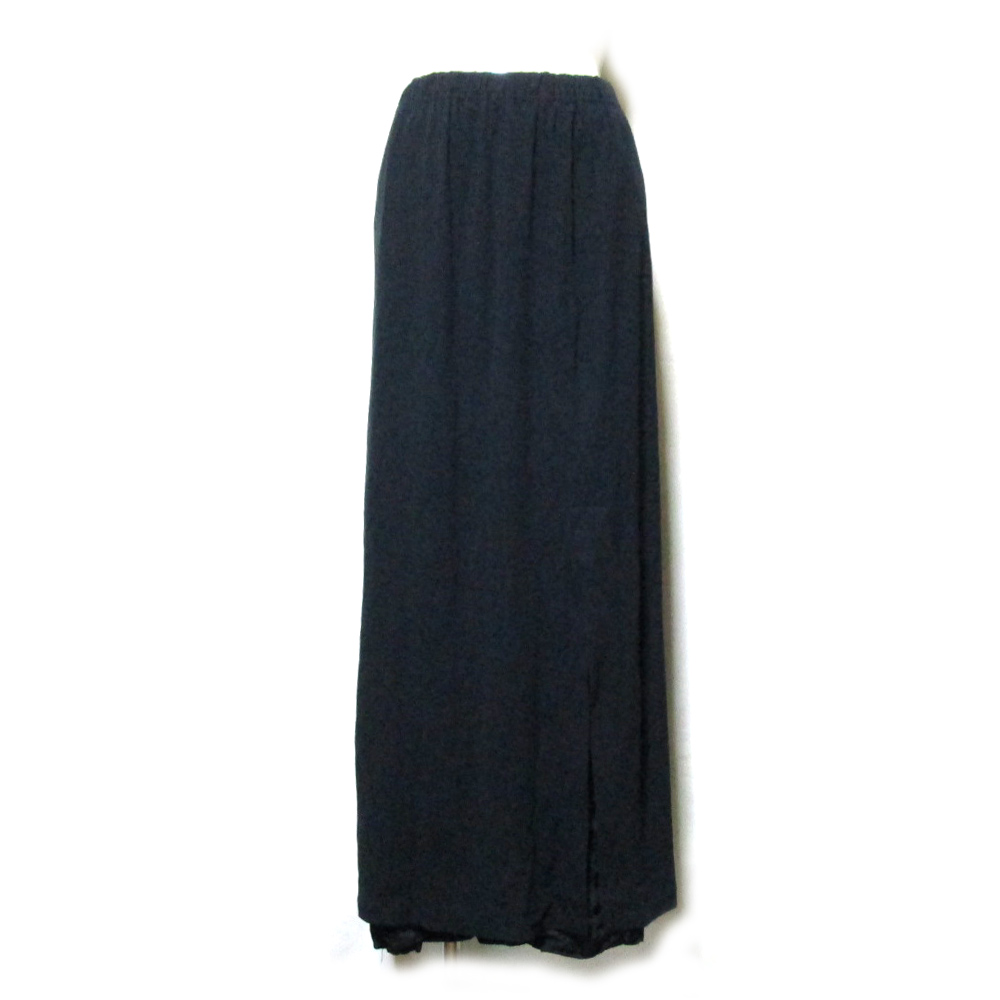 ALFASPIN アルファースピン 「M」レイヤードマキシ丈スカート (黒 ロング Made in Japan 日本製) 111243【中古】
